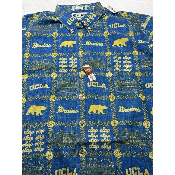 Reyn Spooner UCLA Bruins Mens Classic Hawaiian Button Shirt XL New NWT *READ - Picture 2 of 9